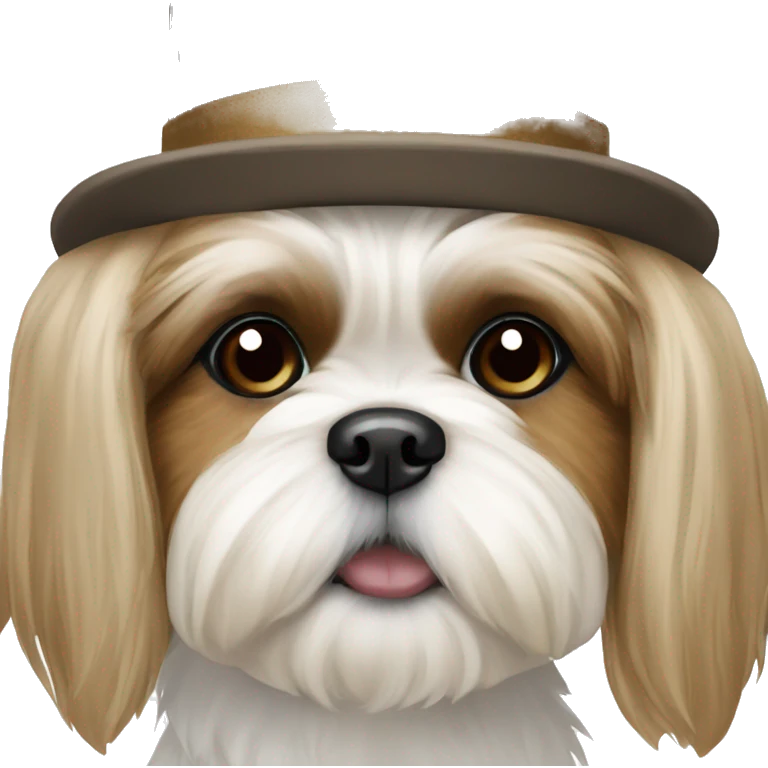 Shih tzu with hat emoji