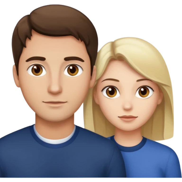 Light brown brunette man having sex with white blonde woman hazel eyes  emoji