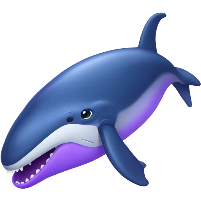 Blue whale purple, open mouth emoji