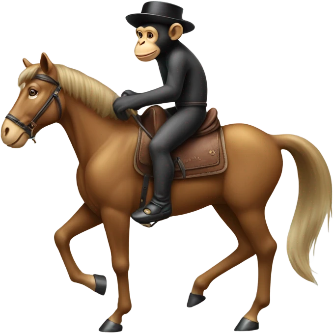 Horse riding a monkey emoji