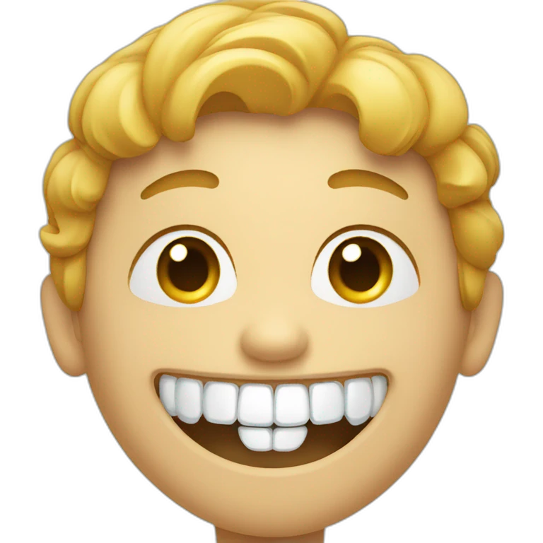 Person smiling with missing tooth emoji