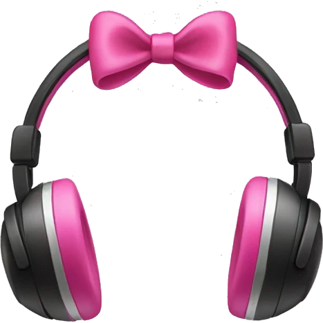 Headphones with bows emoji