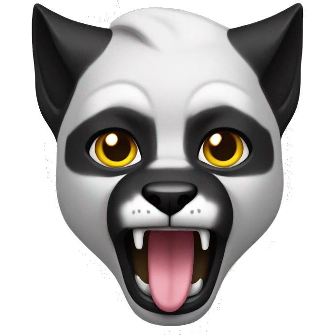una pantera negra con una corona emoji