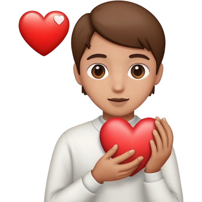 make me a emoji with a kind person holding a heart emoji