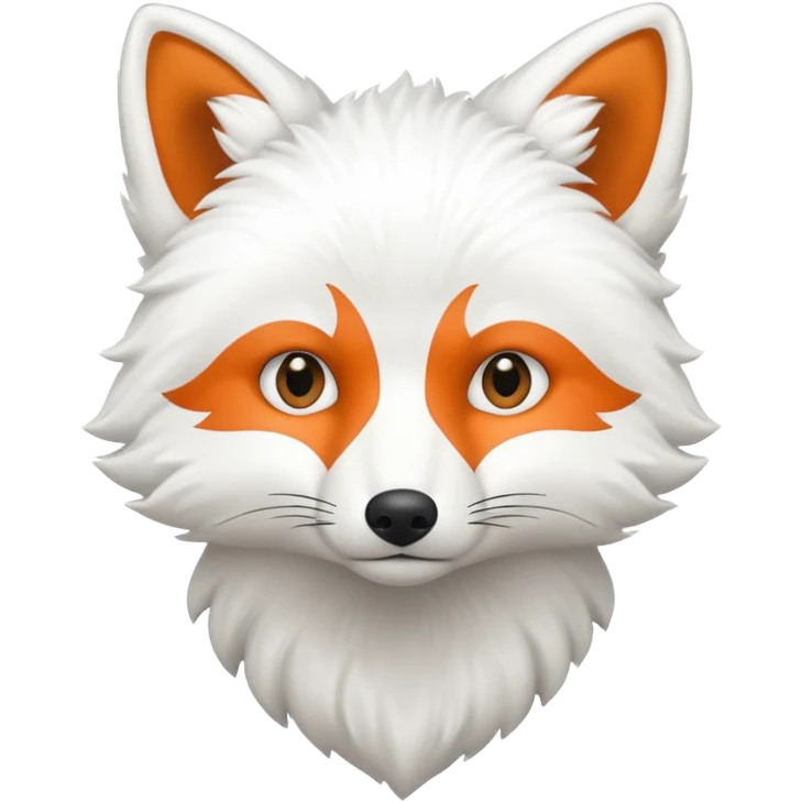 white furred fox emoji