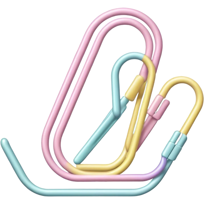 pastel paper clip emoji