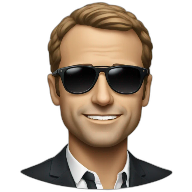 Macron with sunglasses  emoji