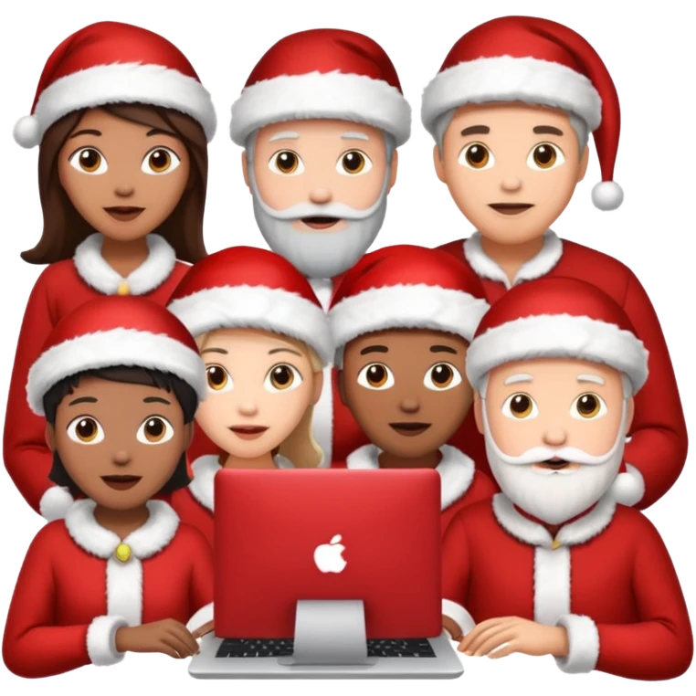 christmas chats - typing - online chats emoji