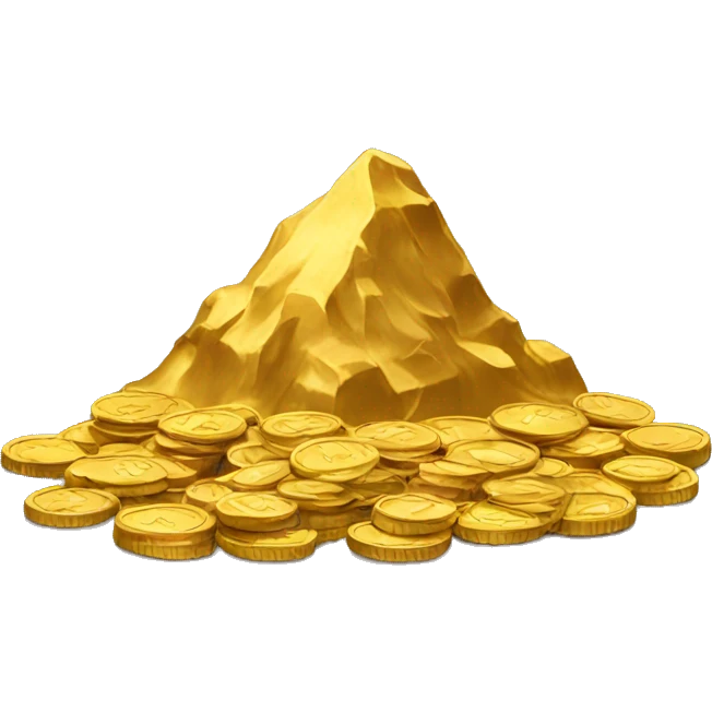 gold coin mountain emoji