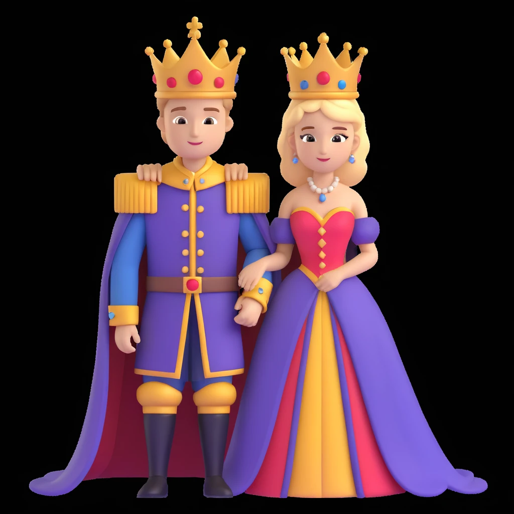 young king and queen posing emoji