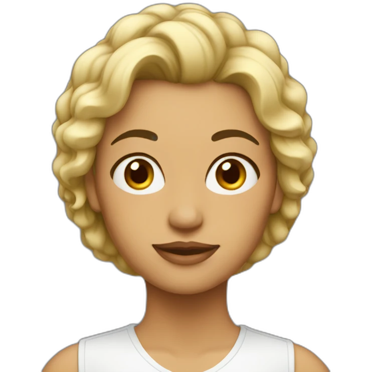 Mujer pelo corto blanco emoji