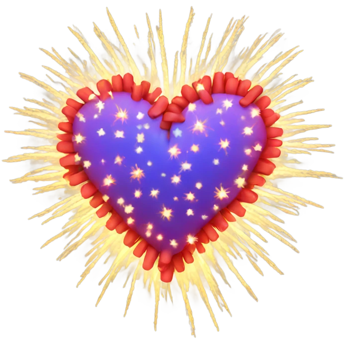 Heart firework emoji