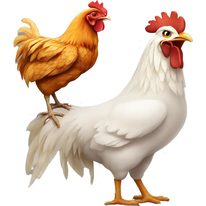Chicken and a tiger emoji