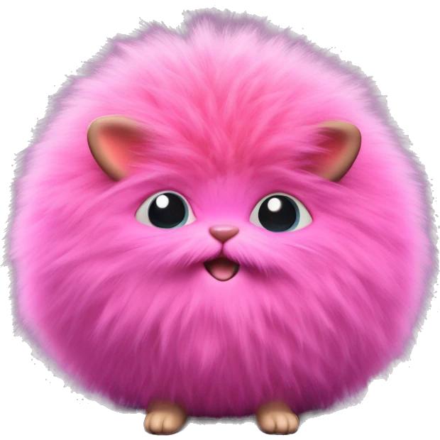 A Pygmy Puff is a small, fluffy magical creature bred by wizards and witches, resembling a miniature ball of fur with bright, vivid colors like pink or purple. Known for their playful antics and affectionate demeanor, Pygmy Puffs are popular pets  emoji