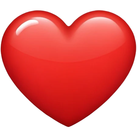 minimal heart shape, super simplified emoji