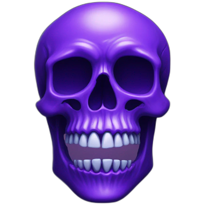 ultraviolet skull emoji