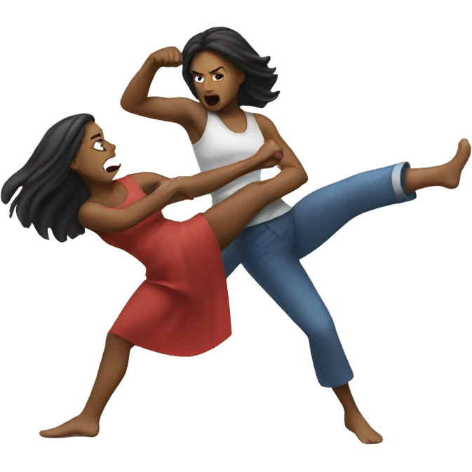 woman fighting woman emoji