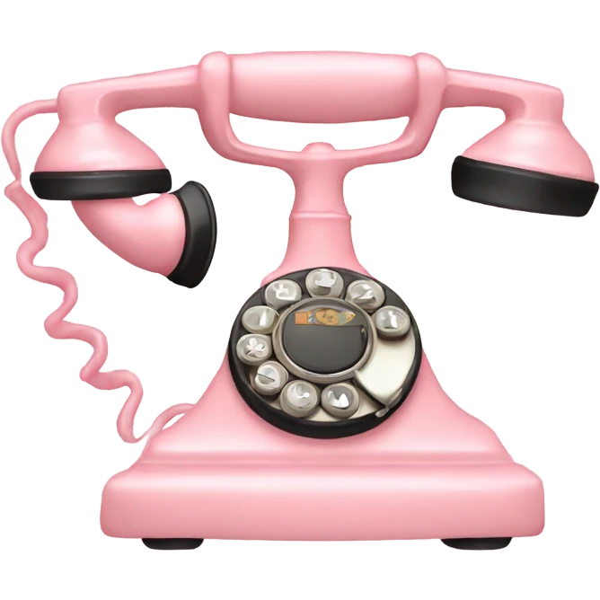 light pink Vintage Phone  emoji