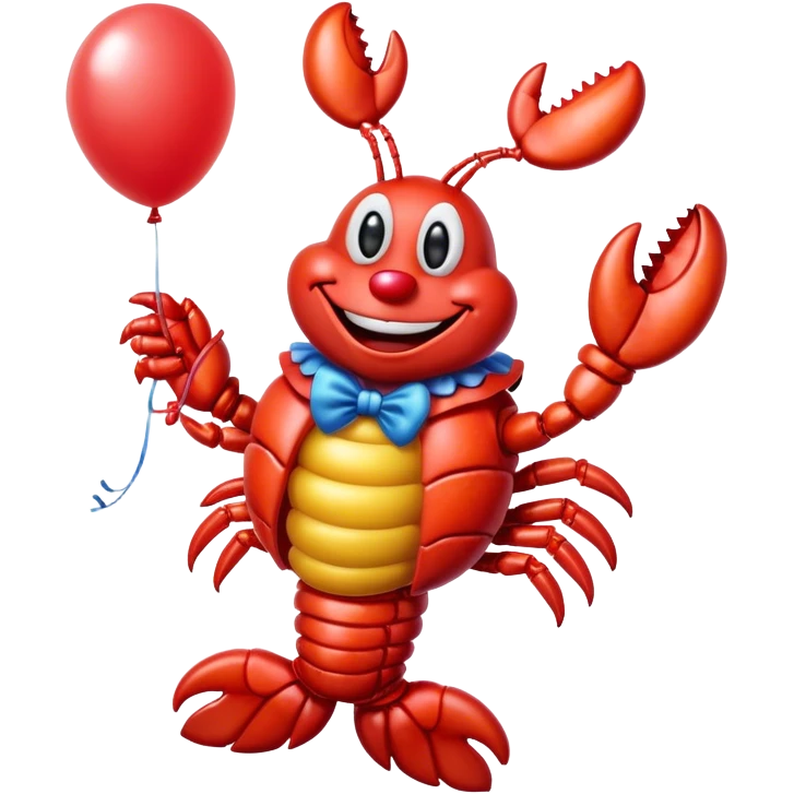 A lobster dressed as a clown emoji