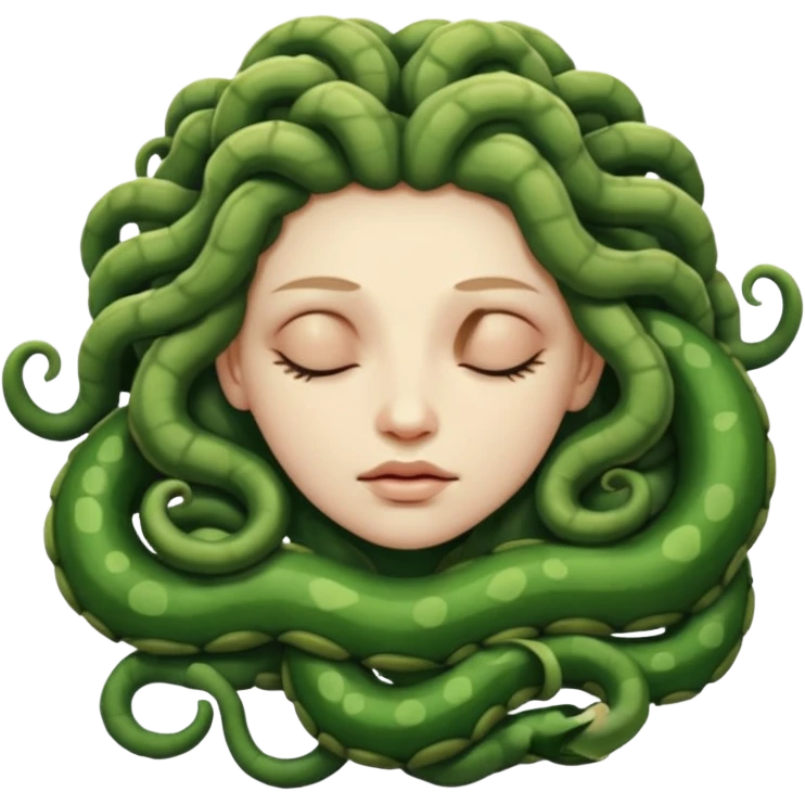 Un demon gorgon qui dort emoji