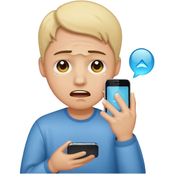 appeler une personne sur son téléphone en pleurant emoji
