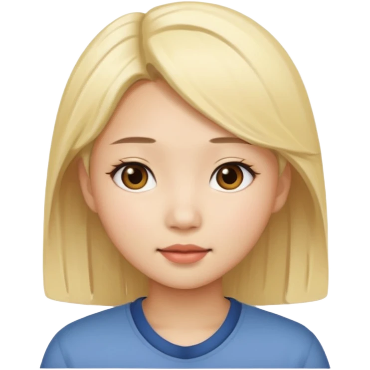 Asian girl with blonde hair emoji