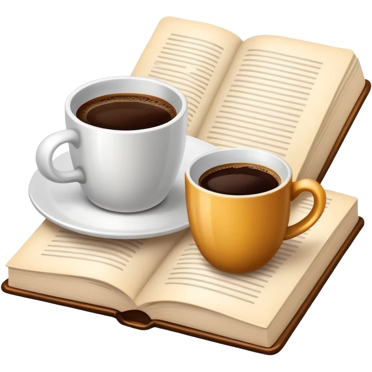 Book and coffee club emoji