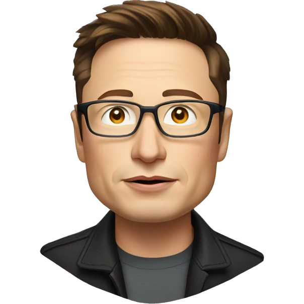 elon musk wearing glass emoji
