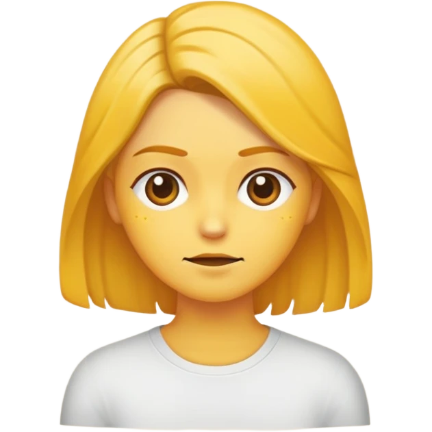 una cara amarilla mirando hacia arriba a la derecha mientras se acaricia el pelo emoji