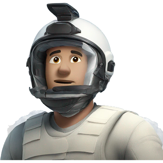 guy in sky with helmet emoji