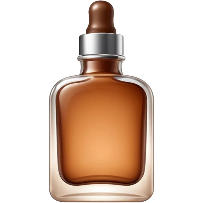 Organic cosmetic in a cristal brown bottle emoji