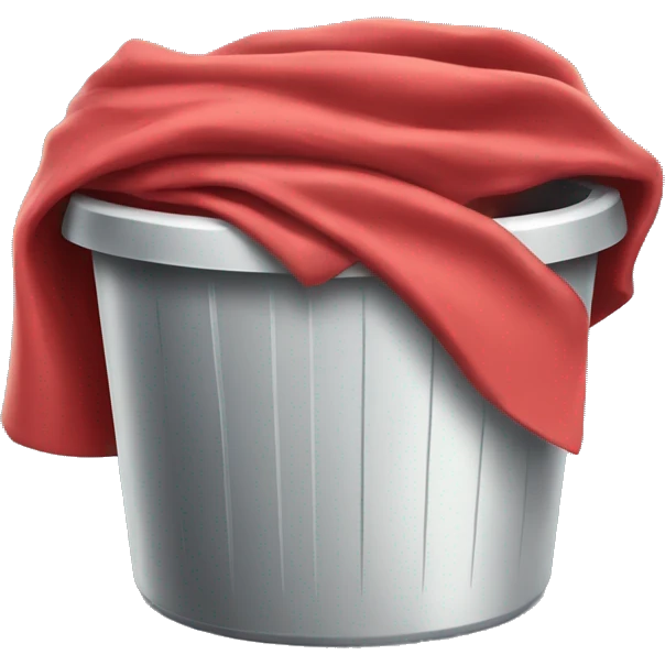 laundry bucket with a cape and muscles emoji