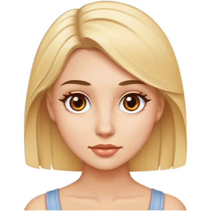 brown-eyed blonde emoji