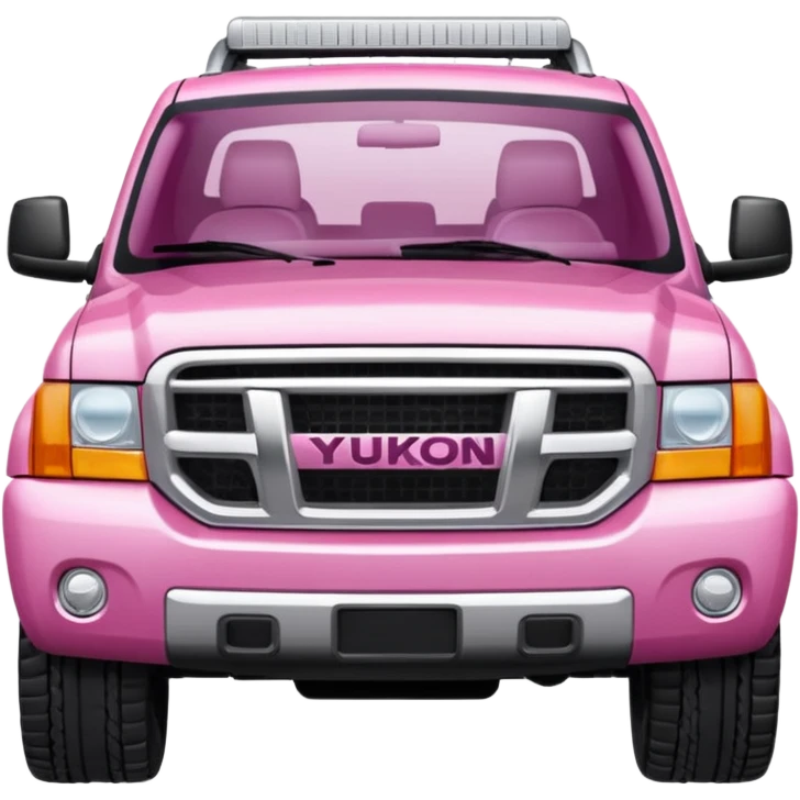 a Yukon SUV truck in pink emoji