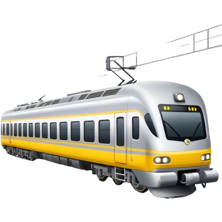 Australian passenger train (Iconic colour: Silver and yellow) emoji