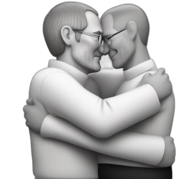Steve Jobs hugging tim cook  emoji