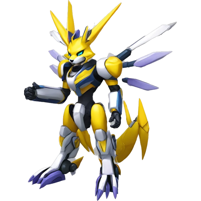 Renamon-Zeraora-Metabee-Medabot-Mecha full body emoji