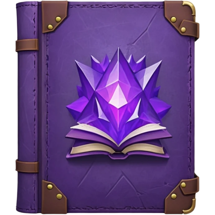 fantasy magic purple book low poly emoji