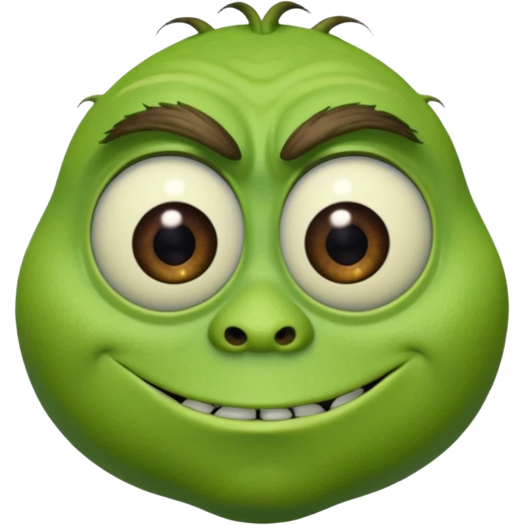 Mike Wazowski (one eye) from the Monsters Inc. Pixar movie emoji