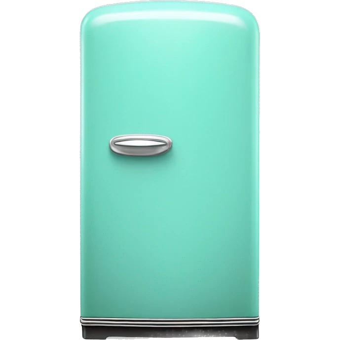 Realistic isolated tiffany blue vintage retro fridge emoji