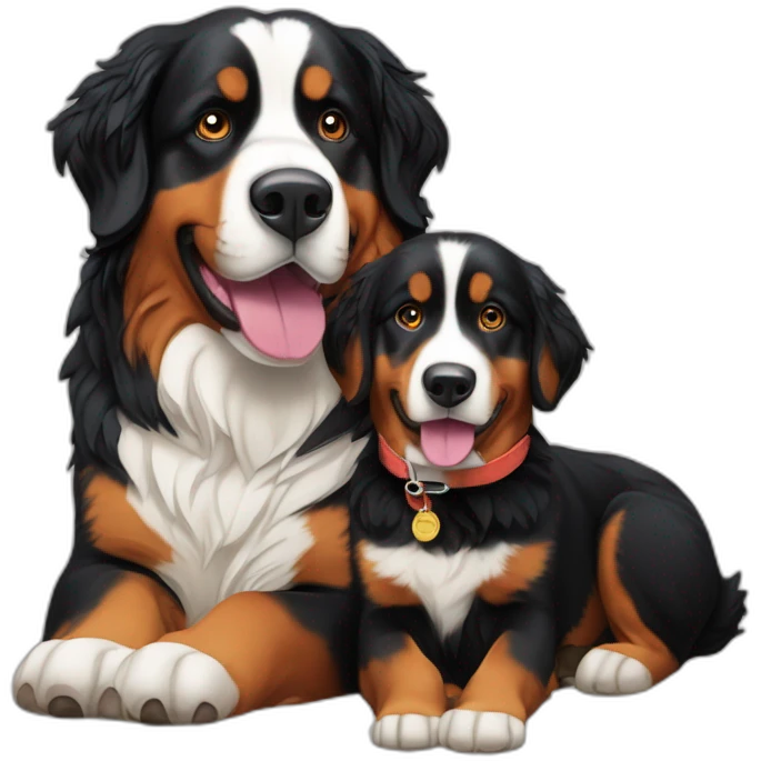 Bernese mountain dog and michaela shiffrin emoji