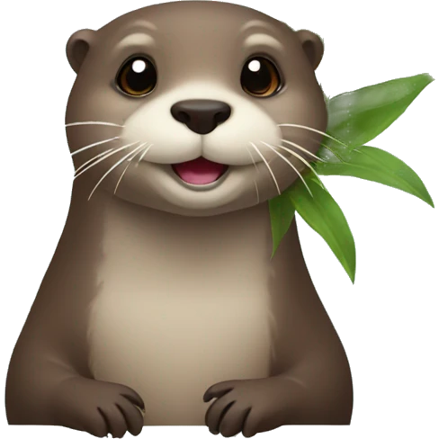 otter with flower emoji