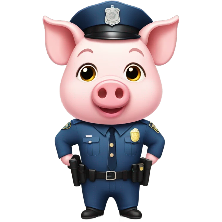 Pig wearing police uniform emoji