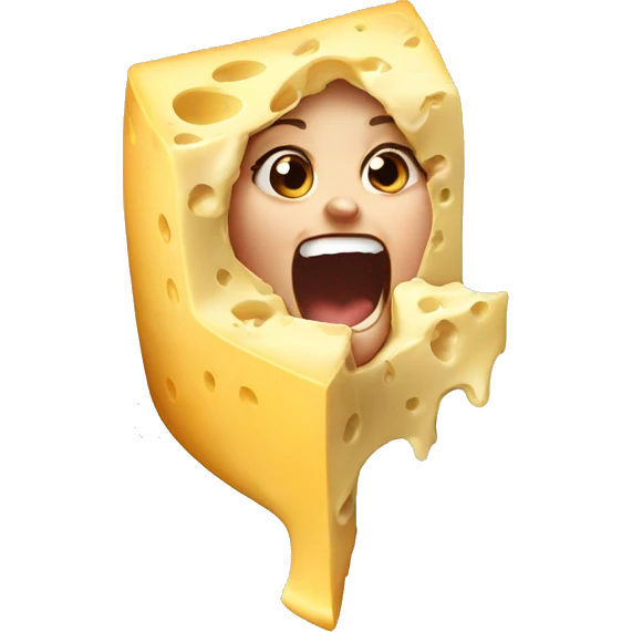 Cheese girl bite emoji
