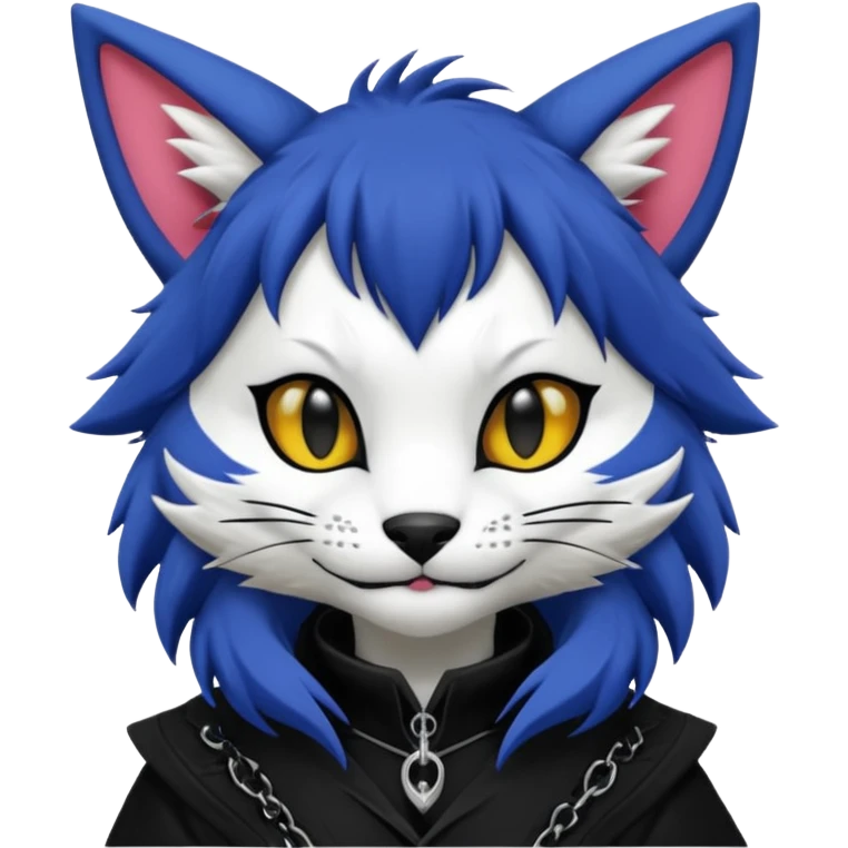 Cool gothic cute Kemonomimi Nekomimi Japanese Anime Kemono Furry Style Vernid-Sergal-Fursuit-furry-fursona emoji