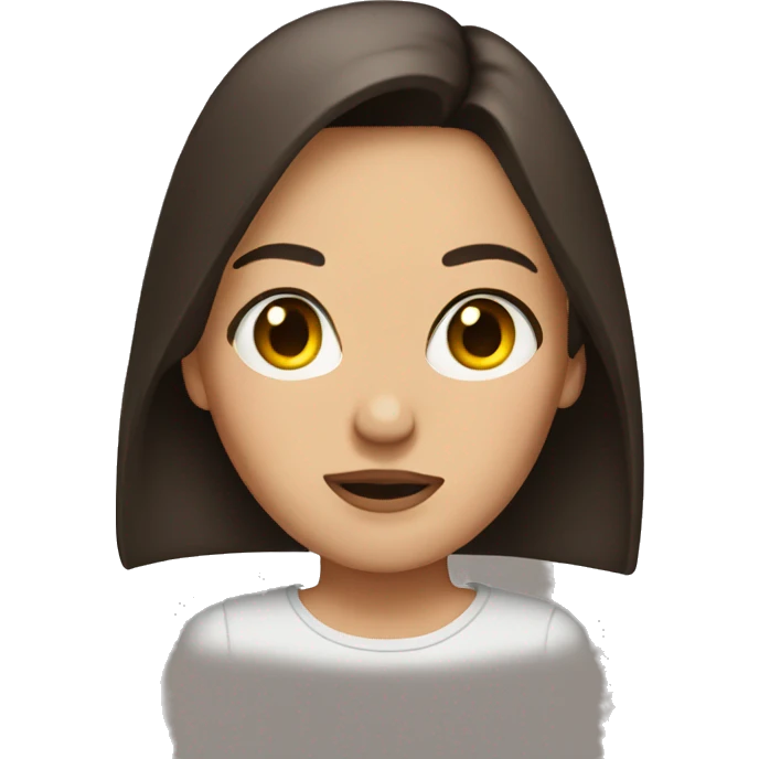 Brunette looking rolling eyes  emoji