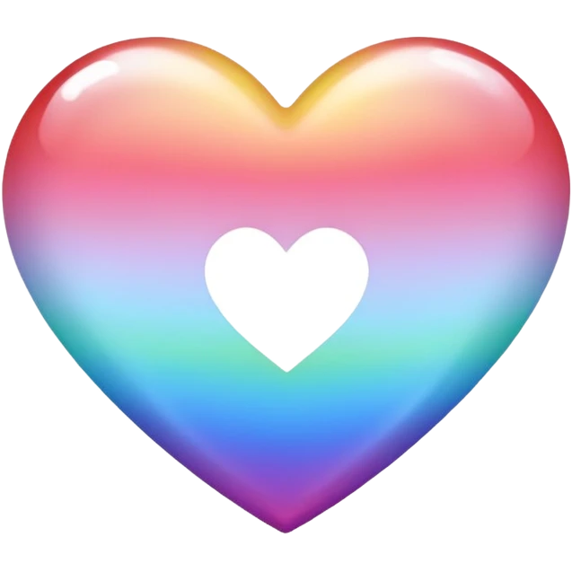 sakura heart with a rainbow gradient emoji