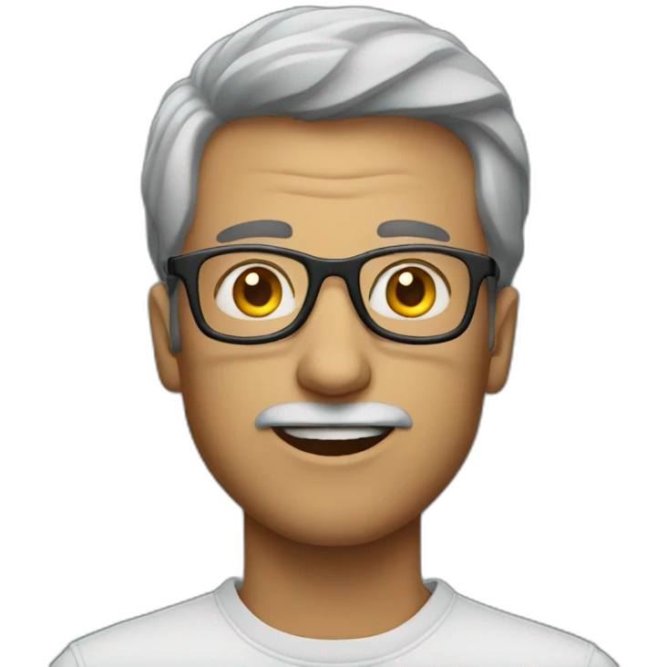 a man with Four eyes emoji