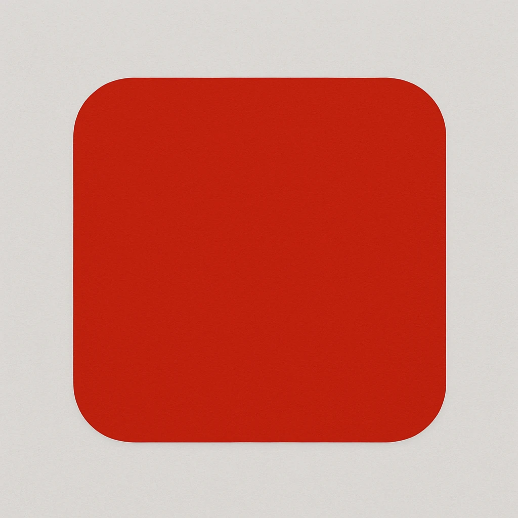 bitte einfach nur ein Quadrat mich abgerundeten ecken, färbe soll rot sein emoji