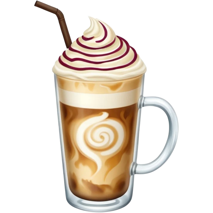 iced vanilla latte with cold foam emoji